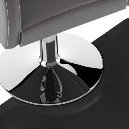 Outer Circle, Inner Circle, 3ft X4.5ft X1-2in, PVC NBR, Black Salon Mat - Royalessencelux