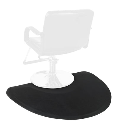 Outer Circle, Inner Circle, 3ft X4.5ft X1-2in, PVC NBR, Black Salon Mat - Royalessencelux