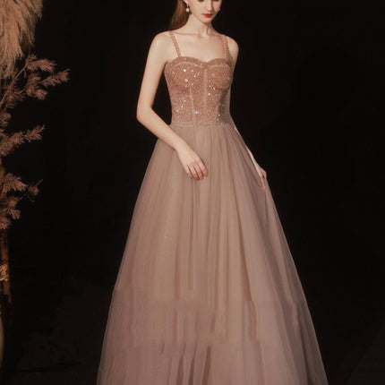 Golden Suspender Dress Female Dinner - Royalessencelux