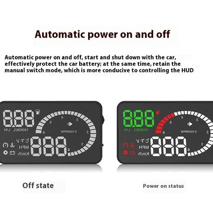 Car Mounted HUD Head Up Display Fuel Consumption Voltage Projector - Royalessencelux