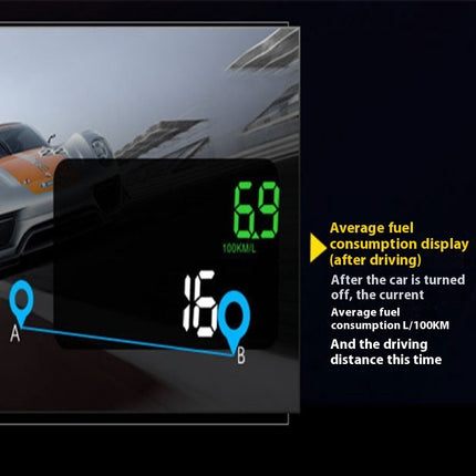 Car Mounted HUD Head Up Display Fuel Consumption Voltage Projector - Royalessencelux