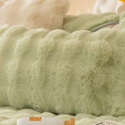 Winter Thickened Rabbit Plush Modern Sofa Cushion - Royalessencelux