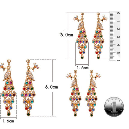 Creative Crystal Peacock Bridal Jewelry Set - Royalessencelux