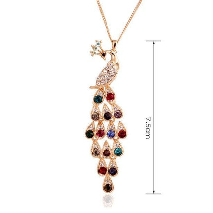 Creative Crystal Peacock Bridal Jewelry Set - Royalessencelux