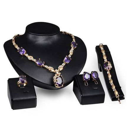 Europe and the United States fashion jewelry set, bride punk style jewelry four sets of fast sell through manufacturers source - Royalessencelux