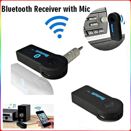 Handfree Car Bluetooth Music Receiver Universal 3.5mm Streaming A2DP Wireless Auto AUX Audio Adapter With Mic For Phone MP3 - Royalessencelux