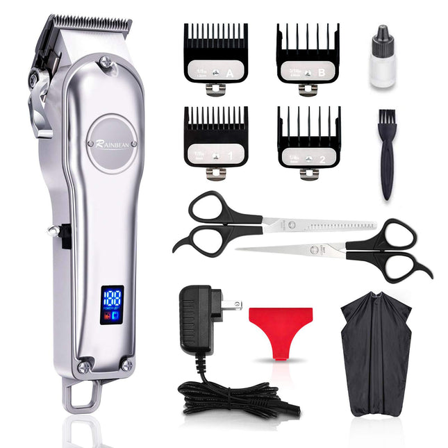 Men Hair Trimmer 3 in 1 IPX7 Waterproof Beard Trimmer Grooming Kit Cordless Hair Clipper for Women & Children LED Display USB Rechargeable Amazon Banned - Royalessencelux