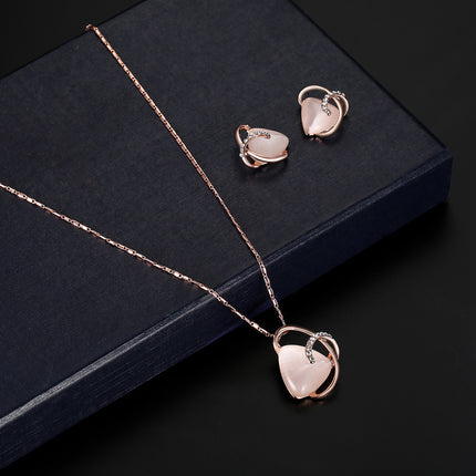 Necklace And Earrings Two Piece Set Bridal Party Jewelry Set - Royalessencelux