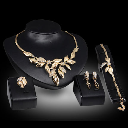 New Four-piece Bridal Wedding Jewelry Set - Royalessencelux
