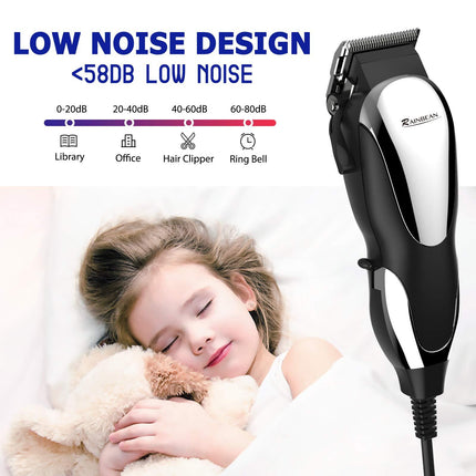 Professional Hair Clippers, Corded Hair Clippers for Men Kids, Strong Motor baber Salon Complete Hair and Beard, Clipping and Trimming Kit,Amazon Platform Banned - Royalessencelux