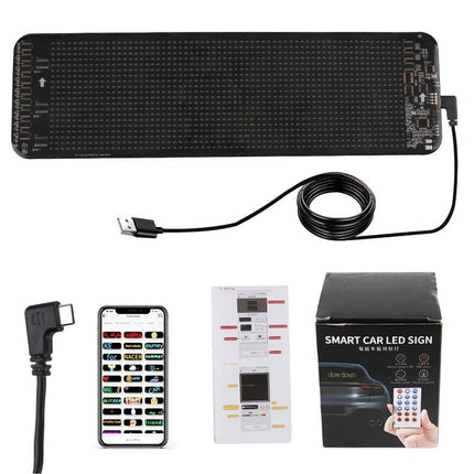 Programmable Car LED Sign LED Full-color Advertising Screen Ultra-thin Display Screen Custom Text Pattern Animation Display Car - Royalessencelux