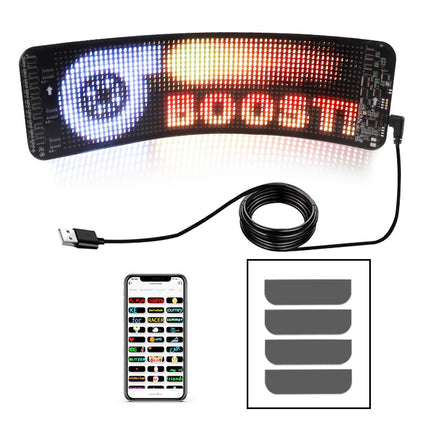 Programmable Car LED Sign LED Full-color Advertising Screen Ultra-thin Display Screen Custom Text Pattern Animation Display Car - Royalessencelux