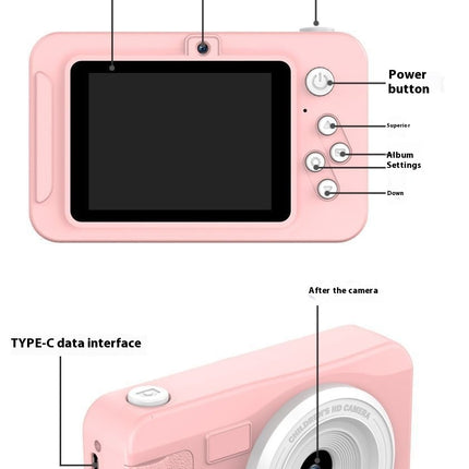Ccd Digital Camera Kindergarten Gifts Digital Camera Student HD Pixel Portable Mobile Phone - Royalessencelux