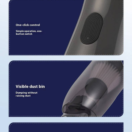 Large Suction For Home And Car Car Integrated Wireless Charging Dust Blower - Royalessencelux