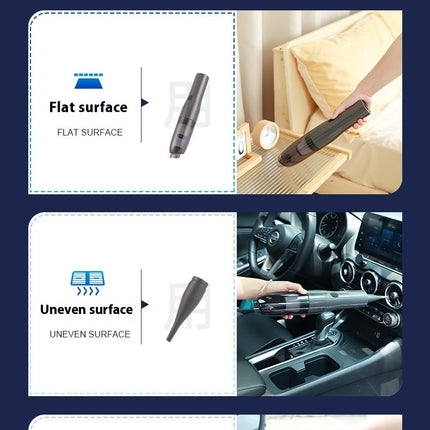 Large Suction For Home And Car Car Integrated Wireless Charging Dust Blower - Royalessencelux