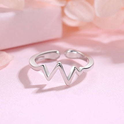 Silver Necklace Korean Lightning Necklace Female Simple ECG Decoding Short Necklace Clavicle Chain With Jewelry - Royalessencelux