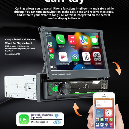 7-inch Telescopic Screen Vehicle-borne Bluetooth Player - Royalessencelux