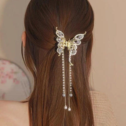 Women's Fashion Temperament Bow Tassel Grab Clip - Royalessencelux