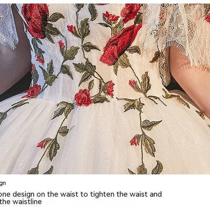 Temperament Bride Bra Trailing Mori Style Wedding Dress - Royalessencelux