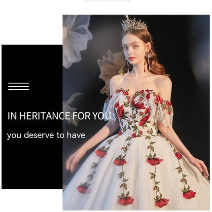 Temperament Bride Bra Trailing Mori Style Wedding Dress - Royalessencelux