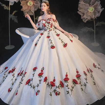 Temperament Bride Bra Trailing Mori Style Wedding Dress - Royalessencelux