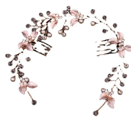 Handmade Leaf Twisted Flower Comb Headgear - Royalessencelux