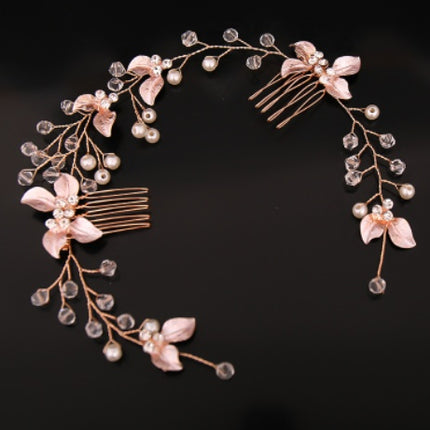 Handmade Leaf Twisted Flower Comb Headgear - Royalessencelux