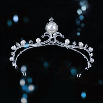 Bridal Crown Baroque Pearl High-end Luxury Headband - Royalessencelux