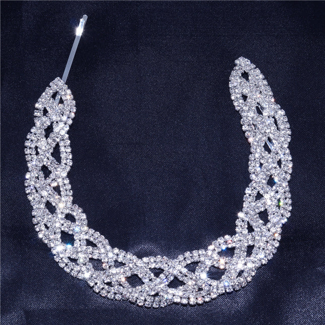New Rhinestone Headdress Simple Water Drop Forehead Chain Bridal - Royalessencelux