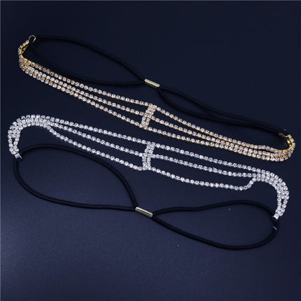 New Rhinestone Headdress Simple Water Drop Forehead Chain Bridal - Royalessencelux