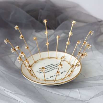 Bride Wedding Jewelry Handmade Star Crown - Royalessencelux