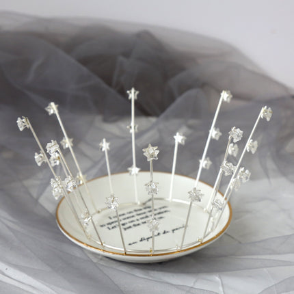 Bride Wedding Jewelry Handmade Star Crown - Royalessencelux