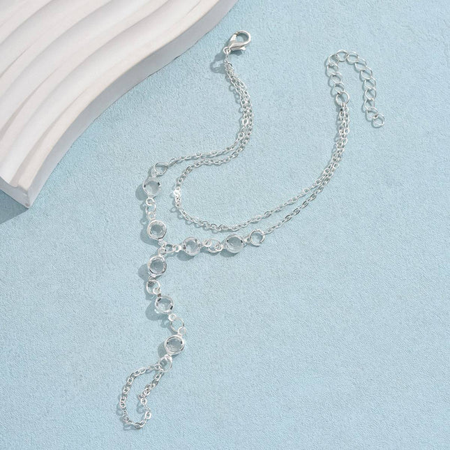 European And American Fashion Minimalist Bracelet Ring Crystal Luxury Mitten-type Bracelet Cross-border Hot Selling Jewelry - Royalessencelux