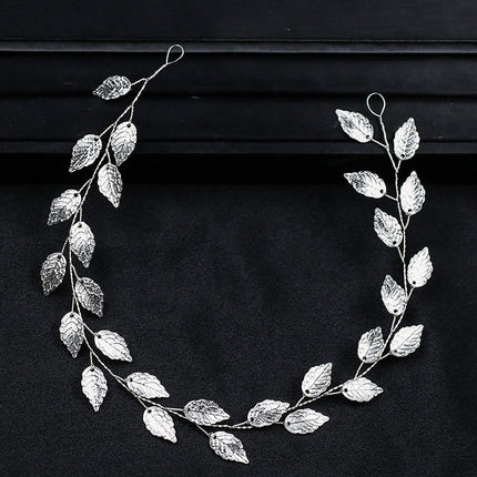 Gold And Silver Leaf Hair Band - Royalessencelux