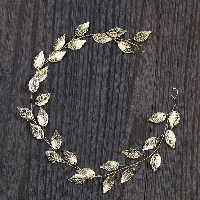 Gold And Silver Leaf Hair Band - Royalessencelux