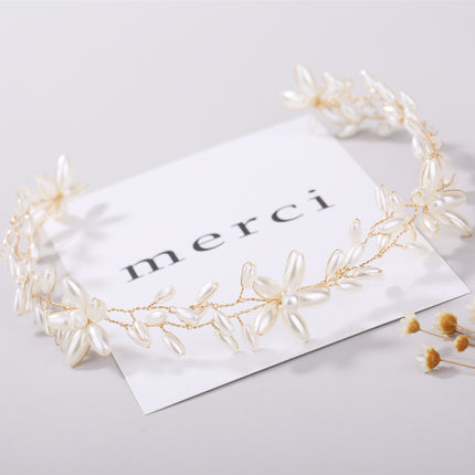 Handmade Pearl Twisted Bead Headwear - Royalessencelux