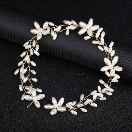 Handmade Pearl Twisted Bead Headwear - Royalessencelux