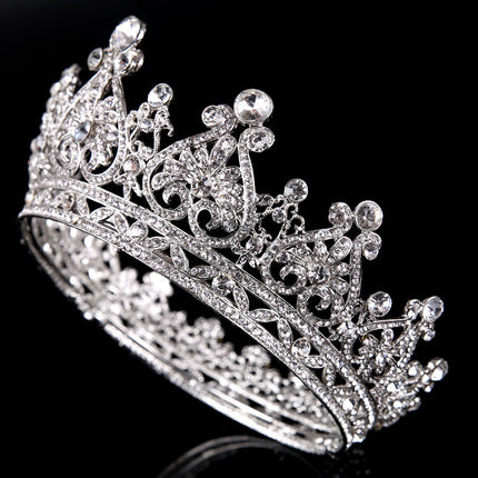 Heart-shaped Rhinestone Big European And American Princess Crown Hair Accessories - Royalessencelux