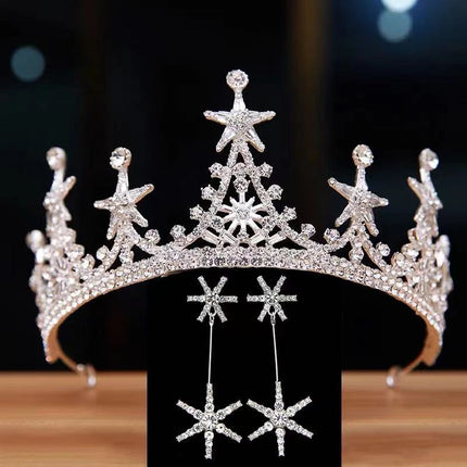 High-grade Alloy Luxury Atmosphere Bridal Crown Headdress - Royalessencelux