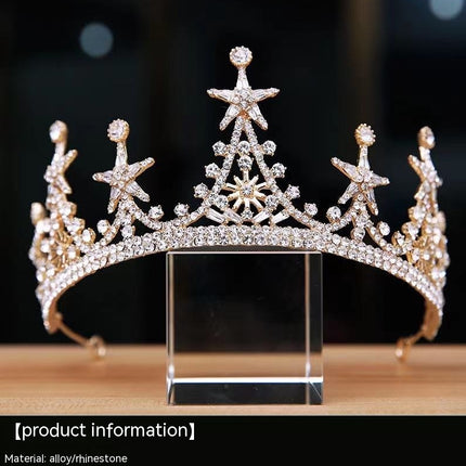 High-grade Alloy Luxury Atmosphere Bridal Crown Headdress - Royalessencelux
