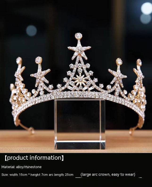 High-grade Alloy Luxury Atmosphere Bridal Crown Headdress - Royalessencelux
