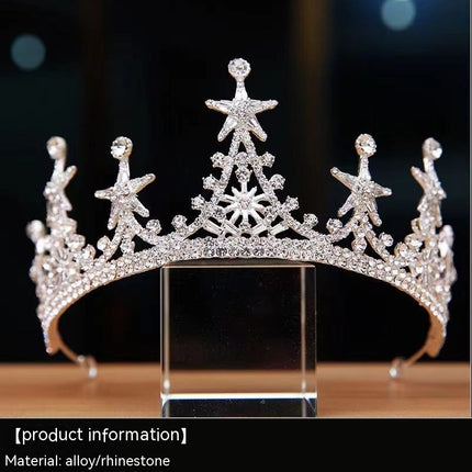 High-grade Alloy Luxury Atmosphere Bridal Crown Headdress - Royalessencelux