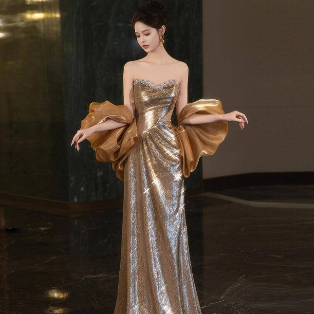 Niche Banquet Temperament Evening Dress - Royalessencelux
