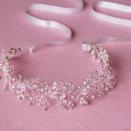 Pure Handmade Gold And Silver Crystal Bridal Hair Accessories - Royalessencelux