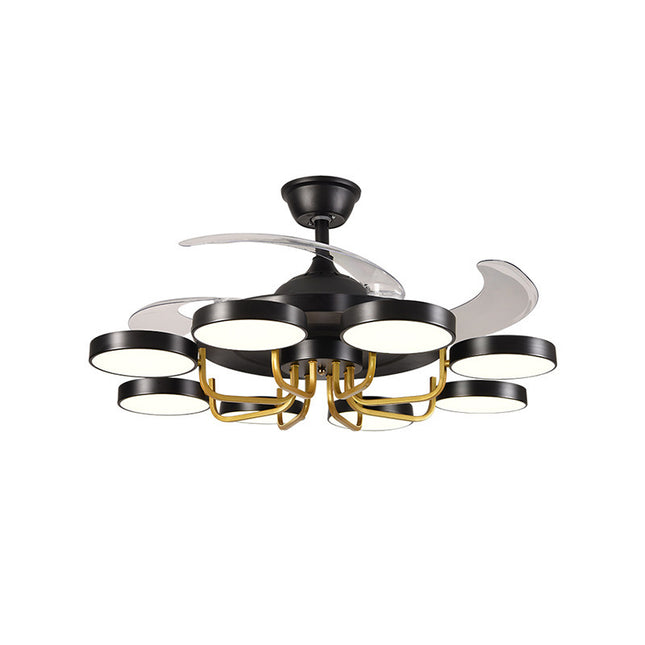 Modern Nordic Stealth Simple With Light Fan - Royalessencelux