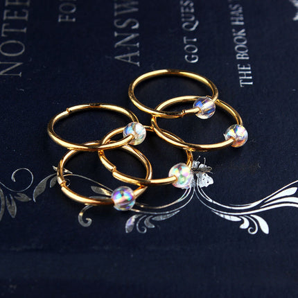 Natural Lycopose Stone Decorated With Wood Bead Hair Decoration Pearl Imitation Opal Hair Clip - Royalessencelux