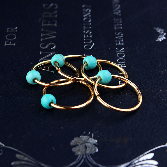 Natural Lycopose Stone Decorated With Wood Bead Hair Decoration Pearl Imitation Opal Hair Clip - Royalessencelux