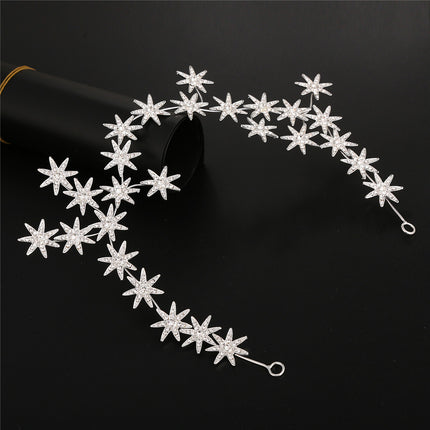 New Bridal Headdress High-end Rhinestone Seven-star Hair Accessories Starry Hair Band - Royalessencelux