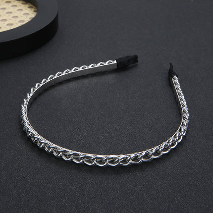Thick Chain Hair-hoop Women's Metal Hair Band Handmade Winding Headdress Exquisite Hair Accessories Wholesale - Royalessencelux
