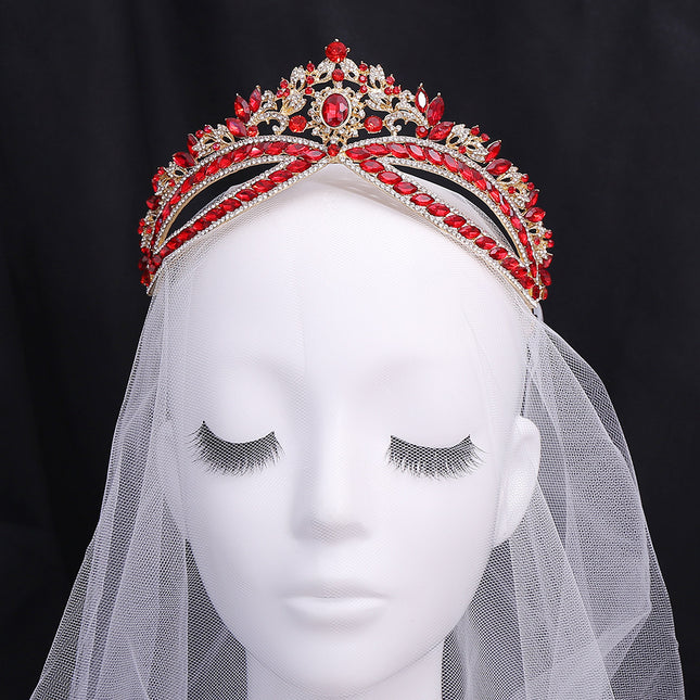 Wedding Crown Headdress Bridal Rhinestone Wedding Style Crown Accessories - Royalessencelux
